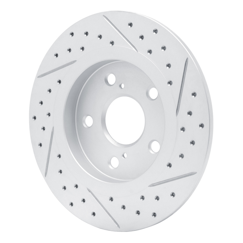 Pontiac Vibe Brake Rotor (1) - Rear Left - DFC - Drilled & Slotted Geoperformance - `08-`18