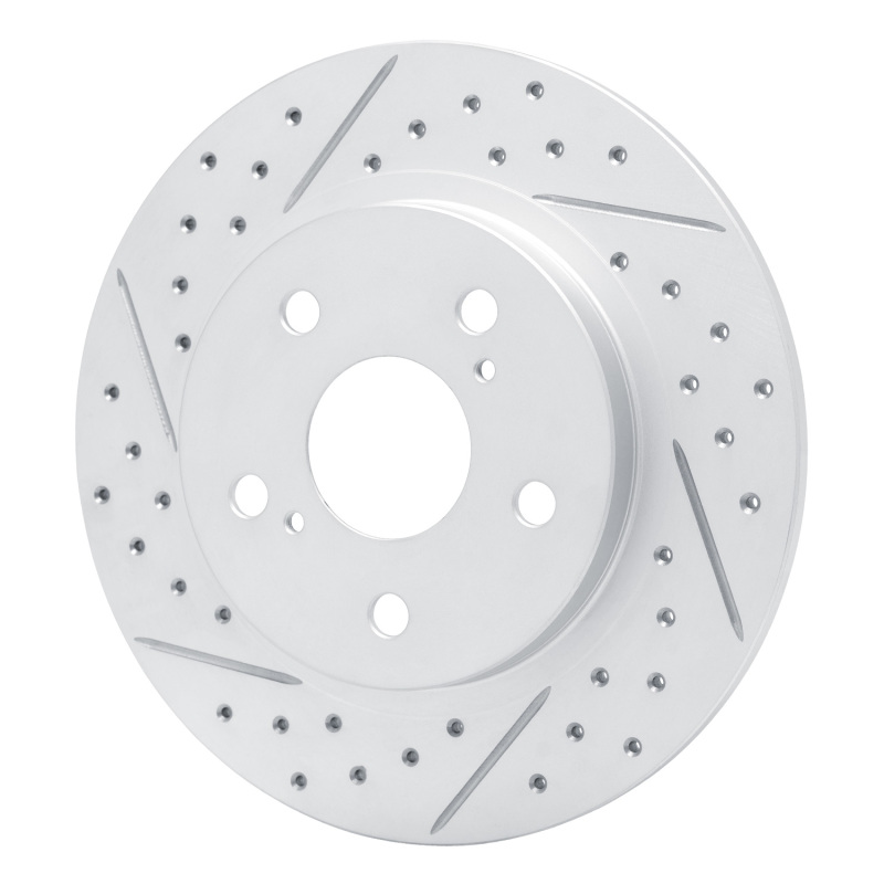 Pontiac Vibe Brake Rotor (1) - Rear Left - DFC - Drilled & Slotted Geoperformance - `08-`18