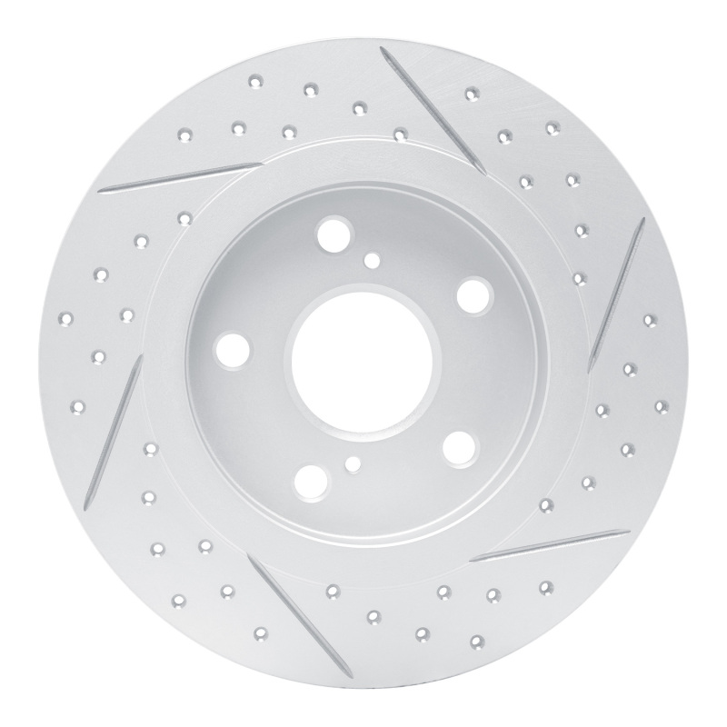 Pontiac Vibe Brake Rotor (1) - Rear Left - DFC - Drilled & Slotted Geoperformance - `08-`18
