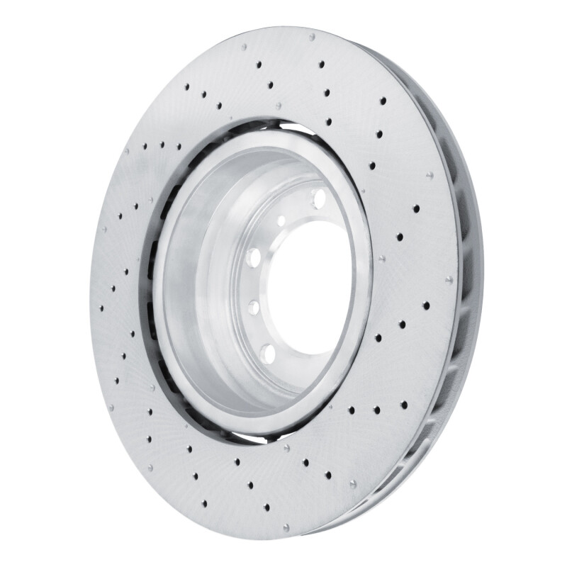 Porsche 911 Brake Rotor (1) - Left Rear - DFC - Geomet Coated, Drilled, Hi-Carbon Alloy - `10-`11