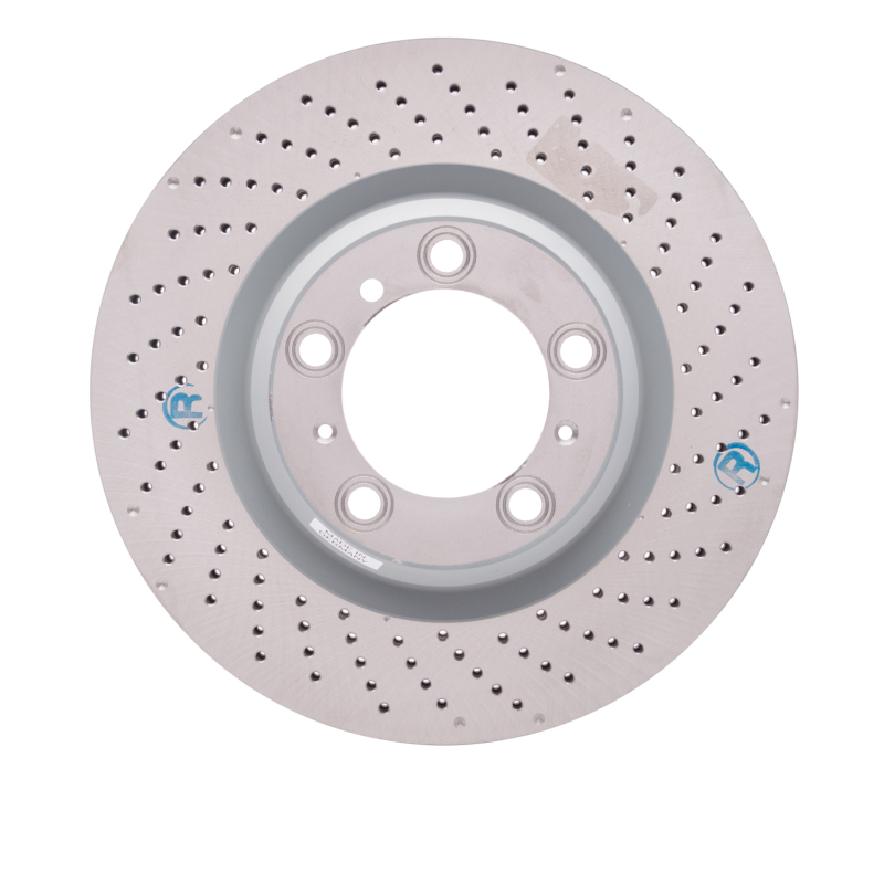 Porsche 911 Brake Rotor (1) - Right Rear - DFC - Geomet Coated Rotors - Drilled, Hi-Carbon Alloy - `10-`23