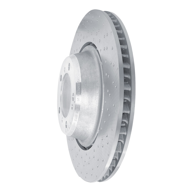 Porsche 911 Brake Rotor (1) - Left Rear - DFC - Geomet Coated, Drilled, Hi-Carbon Alloy - `15-`17