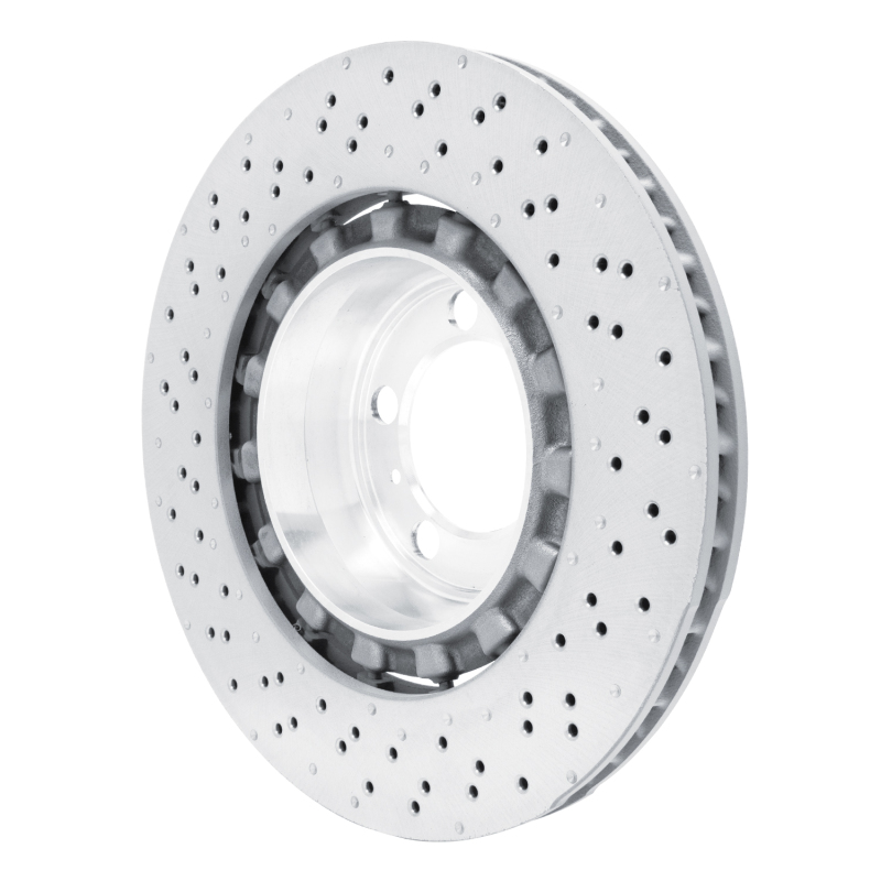 Porsche 911 Brake Rotor (1) - Right Rear - DFC - Drilled Hi-Carbon Alloy Geomet Coated - `13-`19