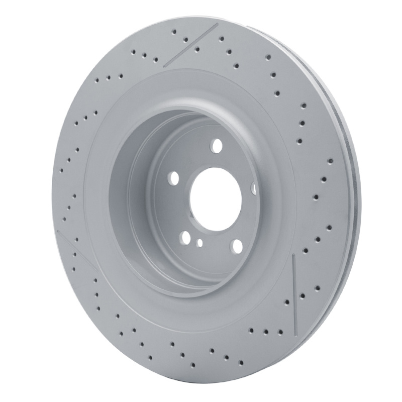 Mercedes-Benz E63 AMG S Brake Rotor (1) - Rear - DFC - Drilled and Slotted Hi-Carbon Alloy Geomet Coated - `10-`18