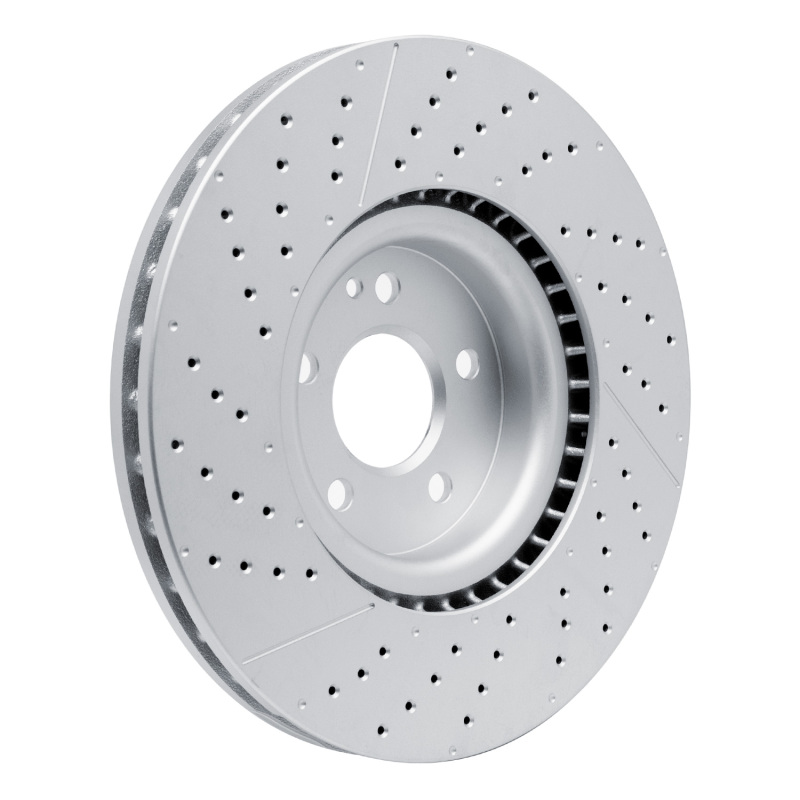 Mercedes-Benz GLA45 AMG Brake Rotor (1) - Front - DFC - Hi-Carbon Alloy Geomet Coated - Drilled and Slotted - `14-`19