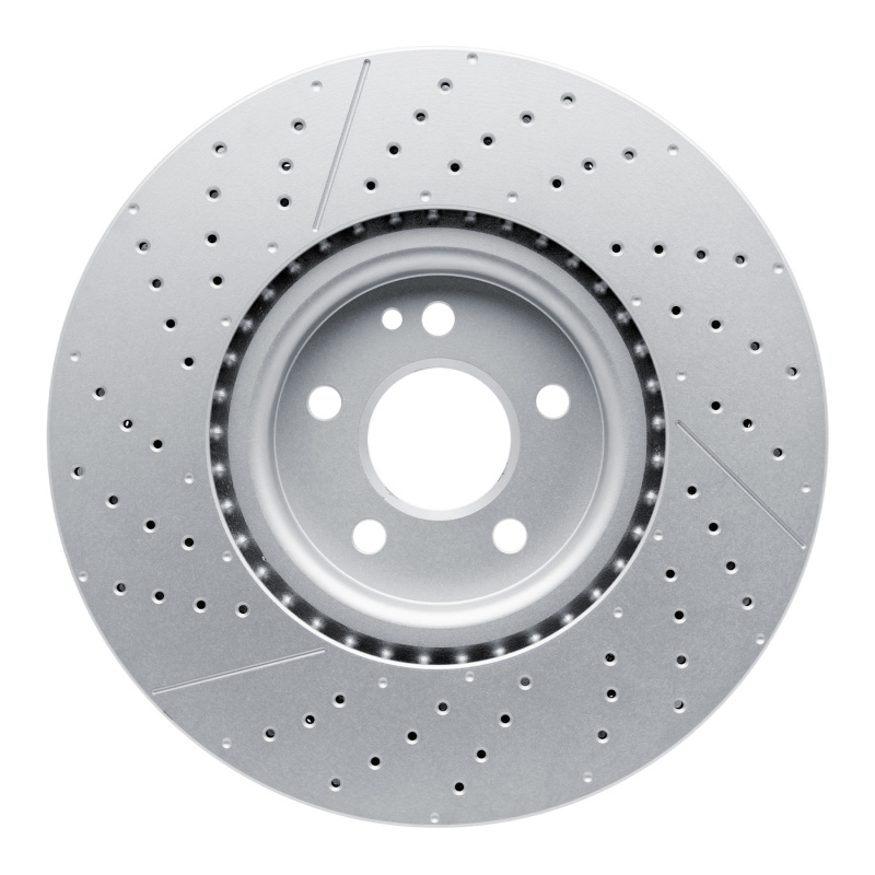 Mercedes-Benz GLA45 AMG Brake Rotor (1) - Front - DFC - Hi-Carbon Alloy Geomet Coated - Drilled and Slotted - `14-`19