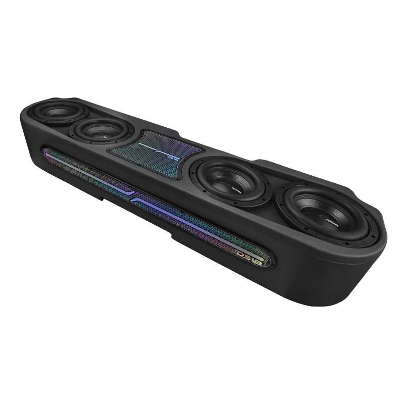 Jeep Gladiator Subwoofer Enclosures - Underseat - DS18 - 4 x 8in Subwoofers Included (ZR8.2D) - LED Lights - Black - `20-`27