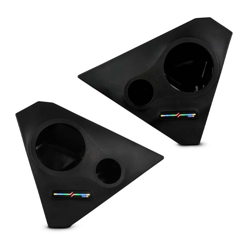 Polaris Slingshot Speaker Enclosures - Front - DS18 - DSE Slingshot Loaded - Black - `15-`27