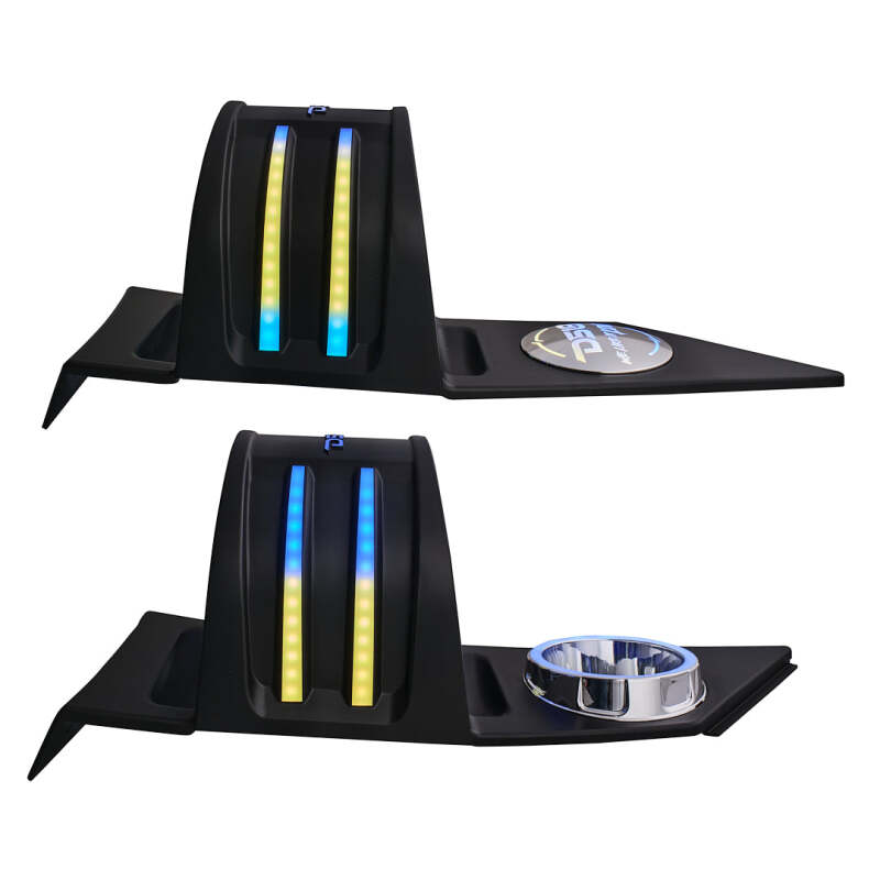 Polaris Slingshot Speaker Enclosures - Headrest - DS18 - SLG-HD6V2 with RGB LED Lighting - Matte Black - `15-`27