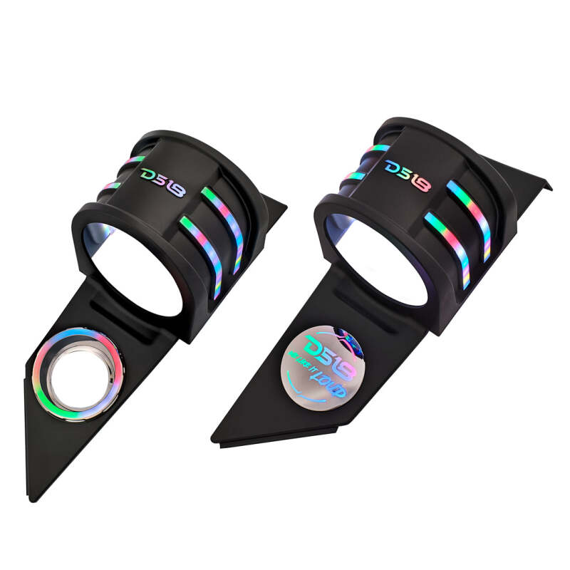 Polaris Slingshot Speaker Enclosures - Headrest - DS18 - SLG-HD6V2 with RGB LED Lighting - Matte Black - `15-`27