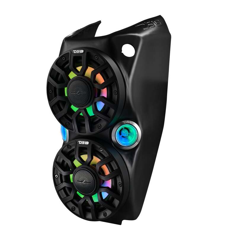Polaris Slingshot Speaker Enclosure - DS18 - SLG-WFCC66LD with 6.5 in. waterproof speakers and RGB tweeters - `15-`27