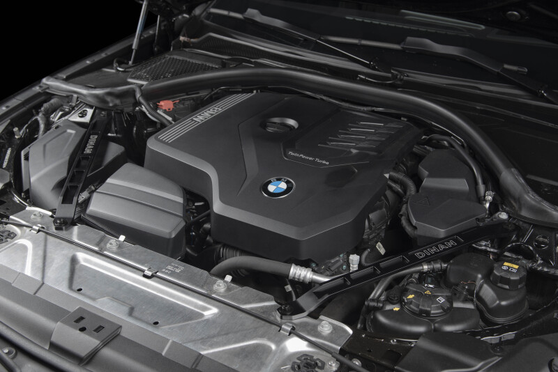 BMW M240i Strut Tower Braces - Front - Dinan - Aluminum - Black - `19-`26