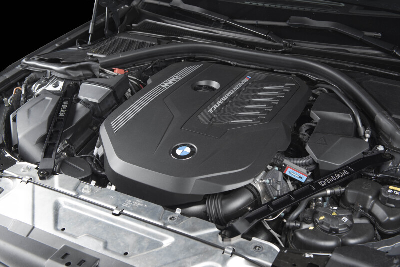 BMW M240i Strut Tower Braces - Front - Dinan - Aluminum - Black - `19-`26