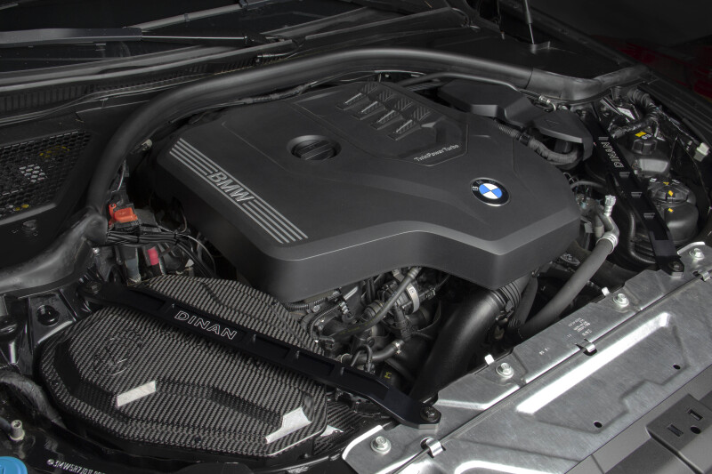 BMW M240i Strut Tower Braces - Front - Dinan - Aluminum - Black - `19-`26