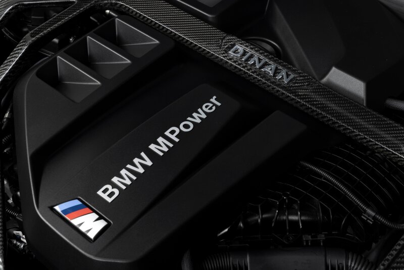 BMW M2 Strut Tower Brace - Dinan - Gloss Twill Carbon - Gloss Carbon Fiber - `21-`26