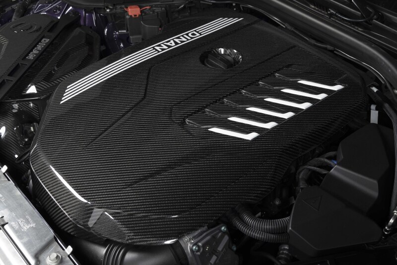 BMW X4 M40i Engine Cover - Dinan - Gloss Twill Carbon Fiber - Gloss Carbon Fiber - `20-`26