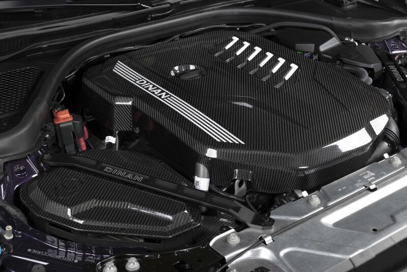 BMW X4 M40i Engine Cover - Dinan - Gloss Twill Carbon Fiber - Gloss Carbon Fiber - `20-`26