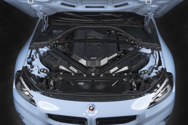 BMW M3 Engine Cover - Dinan - Carbon Fiber S58 - Gloss-Matte Carbon Fiber - `21-`26