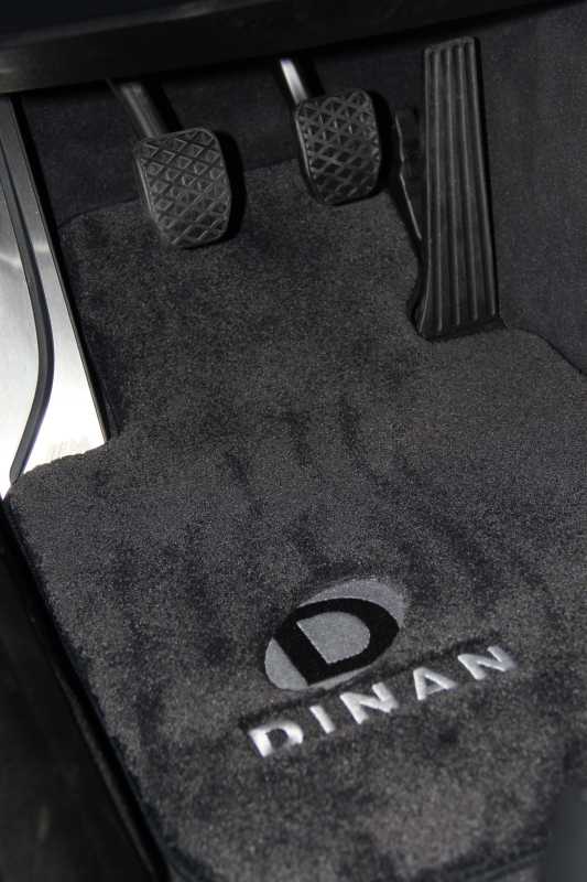 BMW 5-Series Floor Mats - Front + Rear - Dinan - Signature - Black w/ Silver Logo - `11-`13