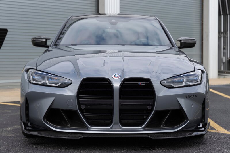 BMW M4 Mirror Covers - Dinan - Clear-coated Carbon, 2x2 Gloss Twill - Carbon Fiber - `21-`26