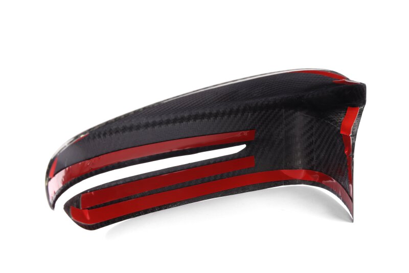 BMW M4 Mirror Covers - Dinan - Clear-coated Carbon, 2x2 Gloss Twill - Carbon Fiber - `21-`26