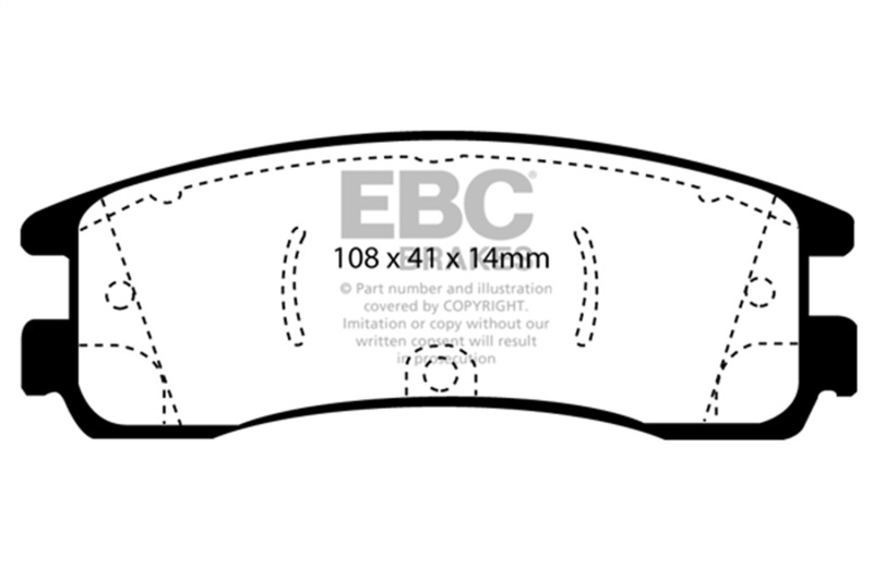 Buick Allure Brake Pads - Rear - EBC - Greenstuff 2000 Series - `08-`09