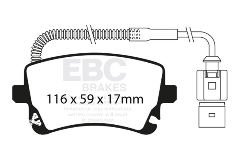 Audi A6 Quattro Brake Pads - Rear - EBC - Greenstuff 2000 Series Sport Brake Pads - `09-`11