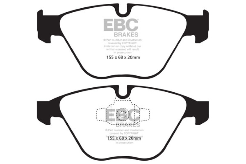 BMW X1 Brake Pad Sets - Front - EBC - Greenstuff 2000 Series Sport - `13-`27