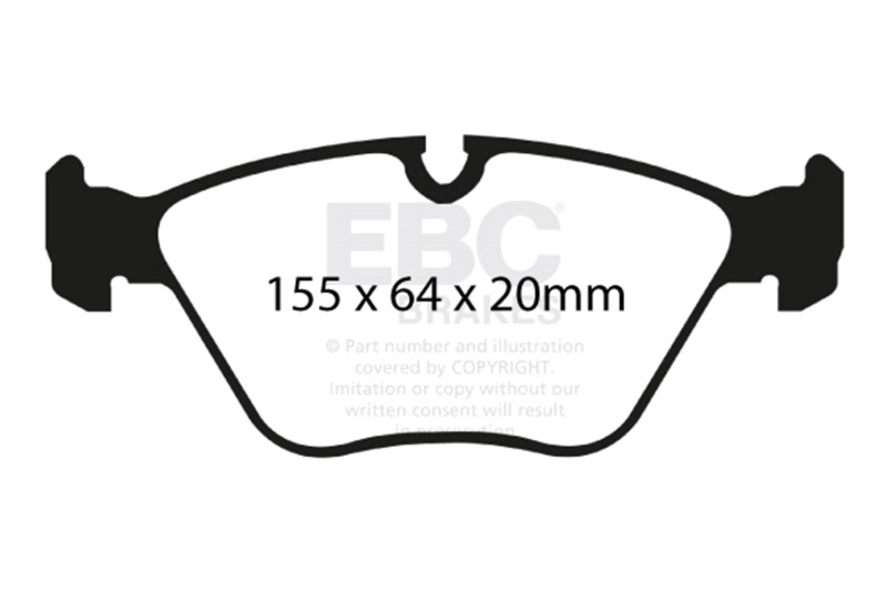 BMW X3 Brake Pads - Front - EBC - Greenstuff - `04-`06
