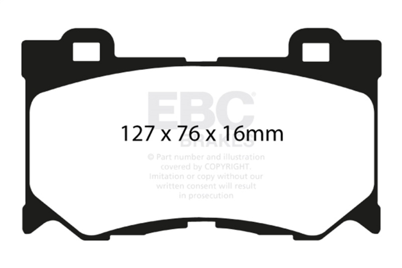 Infiniti G37 Brake Pads - Front - EBC - Greenstuff 2000 Series Sport - `08-`15