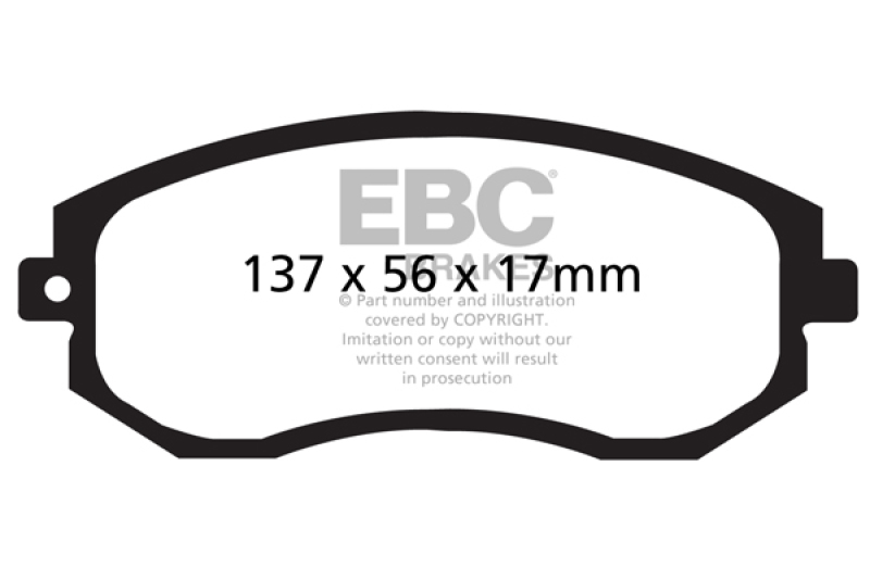 Scion FR-S Brake Pads - Front - EBC - Greenstuff 2000 Series Sport - `12-`27