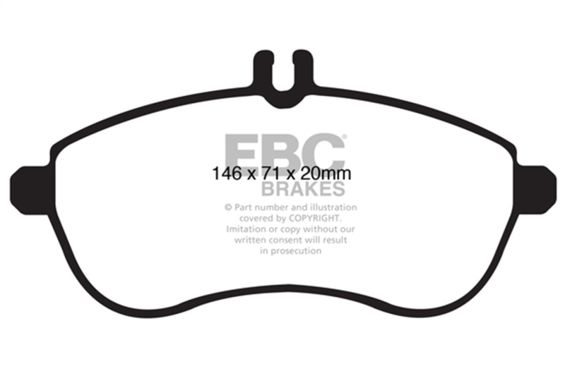 Mercedes-Benz C250 Brake Pads - Front - EBC - Greenstuff 2000 Series - `12-`14