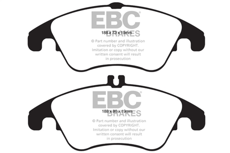 Mercedes-Benz C250 Brake Pads - Front - EBC - Greenstuff 2000 Series Sport - `12-`27