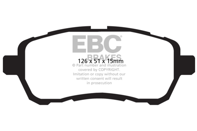Mazda 2 Brake Pads - Front - EBC - Greenstuff 2000 Series - `10-`27