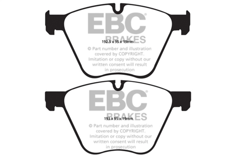 BMW 760 Brake Pads - Front - EBC - Greenstuff 2000 Series Sport - `10-`27