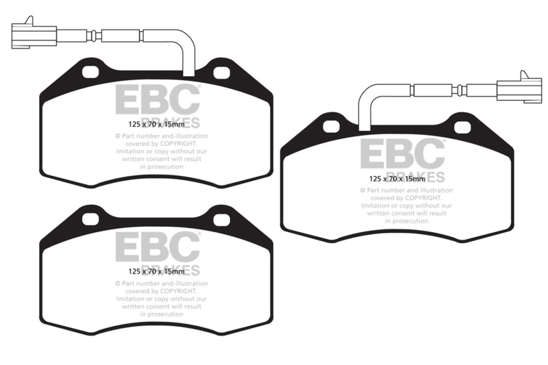 Alfa Romeo 4C Brake Pads - Front - EBC - Greenstuff 2000 Series Sport - `14-`27