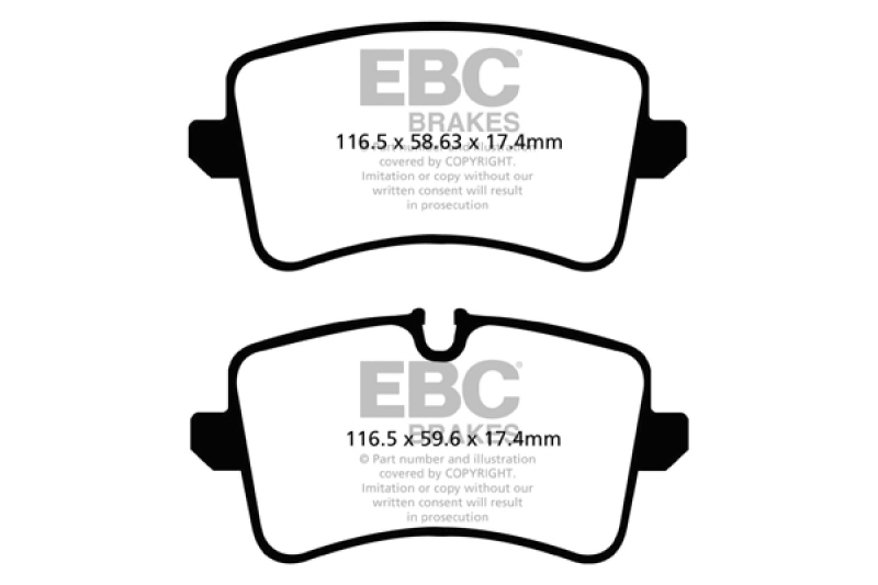Audi A6 Brake Pads - Rear - EBC - Greenstuff 2000 Series Sport - 2011 Audi A6 Brake Pads - Rear - EBC - Greenstuff 2000 Series Sport - 2011