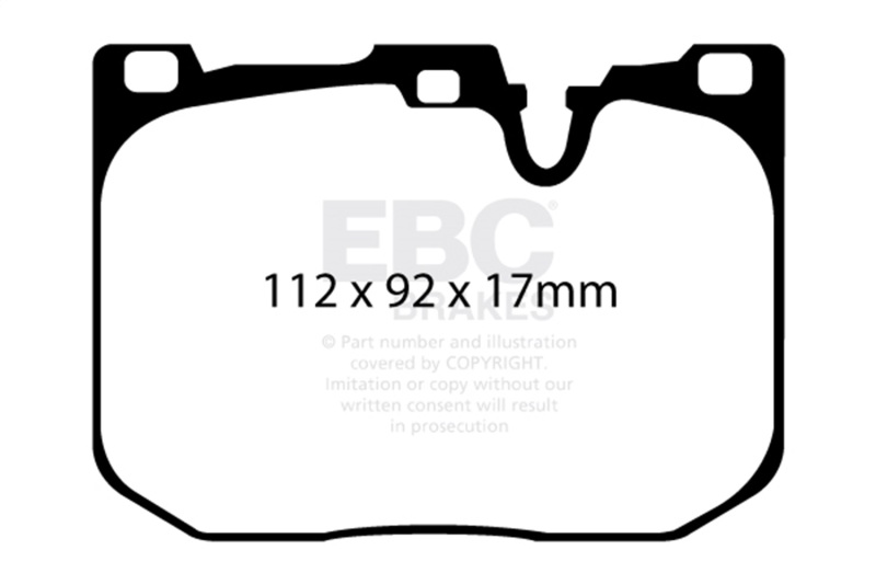 BMW 2 Series Brake Pads - Front - EBC - Greenstuff 2000 Series Sport - `14-`27