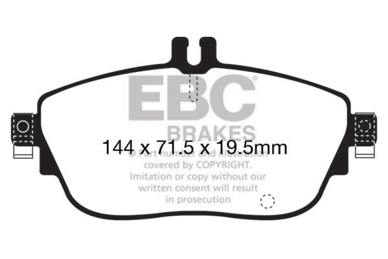 Mercedes-Benz CLA250 Brake Pads - Front - EBC - Greenstuff 2000 Series Sport - `13-`27