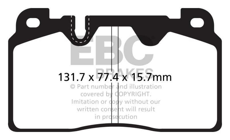 Audi Q5 Brake Pads - Front - EBC - Greenstuff 2000 Series Sport - `12-`27