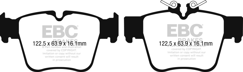 Mercedes-Benz C300 Brake Pads - Rear - EBC - Greenstuff 2000 Series - `15-`27