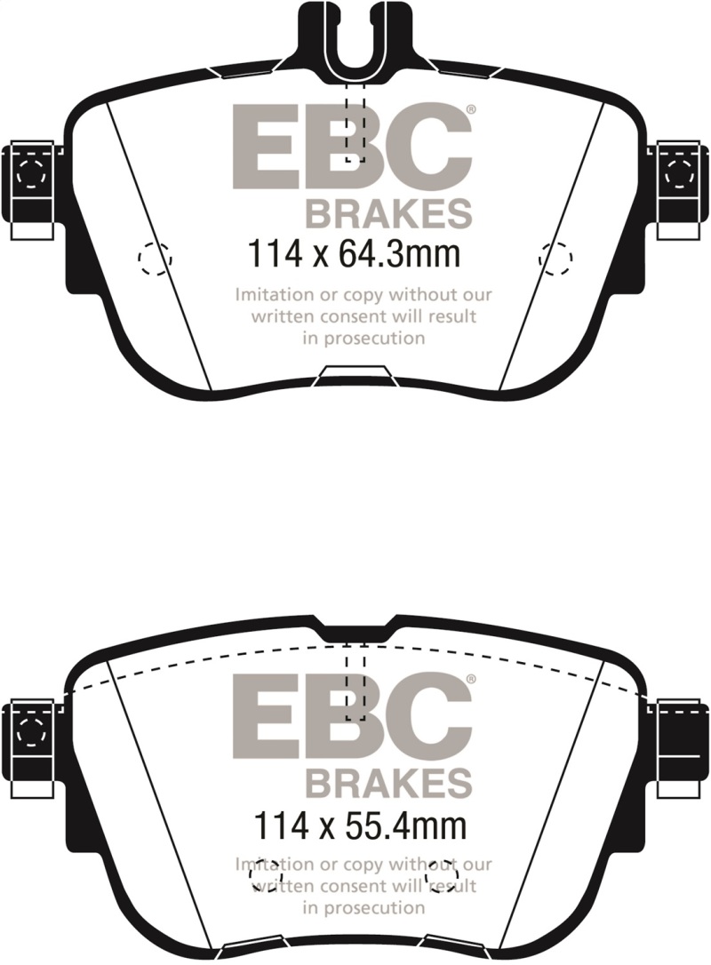 Mercedes-Benz E300 Brake Pads - Rear - EBC - Greenstuff 2000 Series Sport - `17-`27