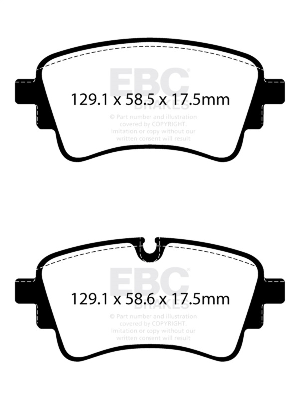 Audi A4 Brake Pads - Rear - EBC - Greenstuff 2000 Series Sport - `20-`27