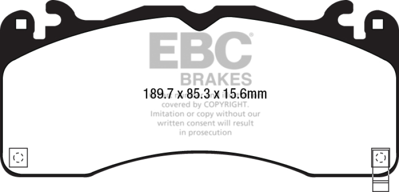 Ford Mustang Brake Pads - Front - EBC - Greenstuff - `15-`27