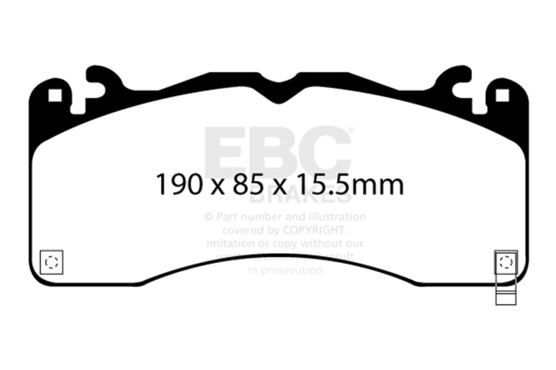 Ford Mustang Brake Pads - Front - EBC - Greenstuff - `15-`27
