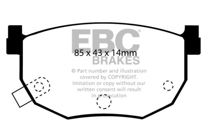 Hyundai Elantra Brake Pads - Rear - EBC - Greenstuff 2000 Series Sport - `99-`01