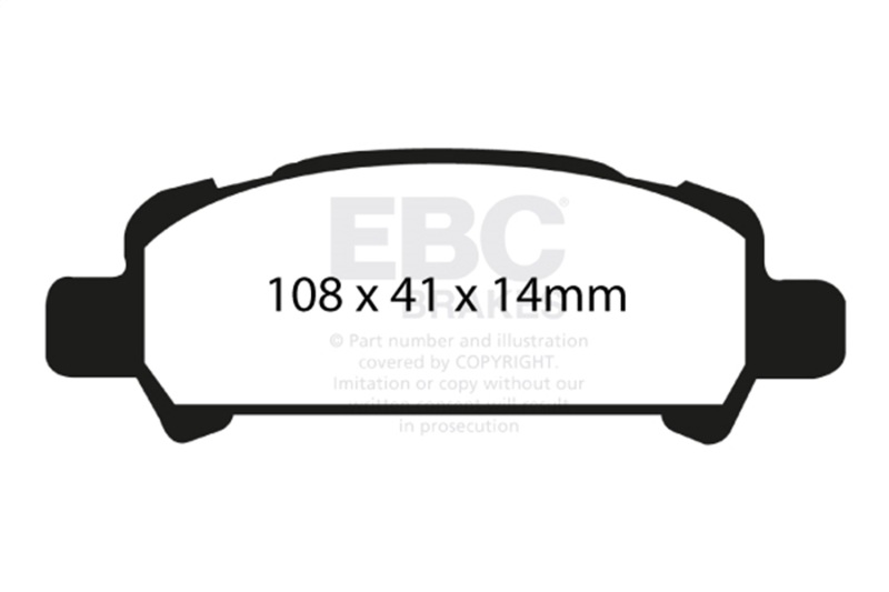 Subaru Baja Brake Pads - Rear - EBC - Redstuff Ceramic - `02-`06
