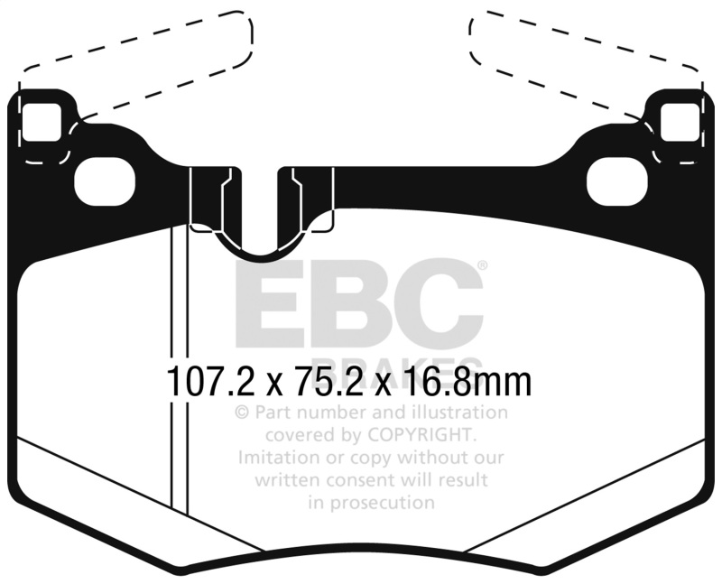 Lexus GS-F Brake Pads - Rear - EBC - Redstuff Ceramic - `16-`27