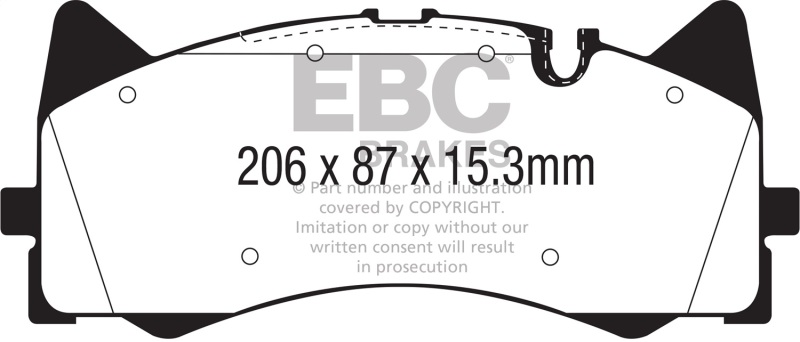 Mercedes-Benz C63 AMG Brake Pads - Front - EBC - Redstuff - `15-`27