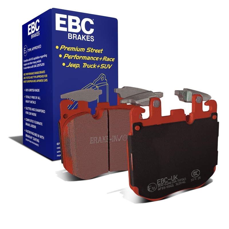BMW X5 Brake Pads - Front - EBC - Redstuff Ceramic Low Dust - Red - `19-`27